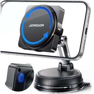 Magnetic Car Phone Mount & Charger with 360° Rotation